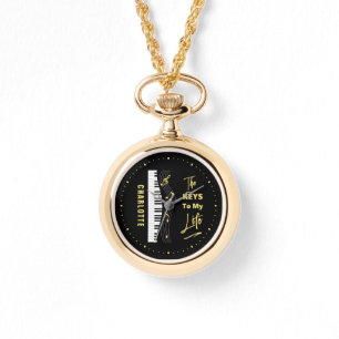 Montre Piano Keyboard Players Fun Music Notes