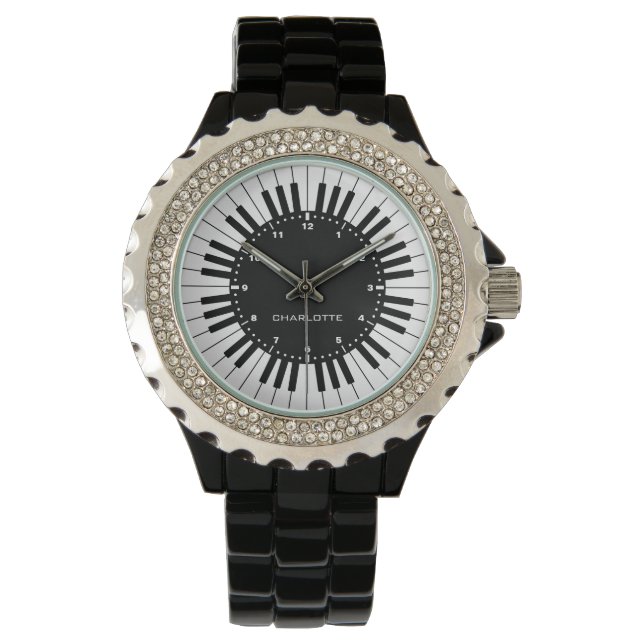 Montre Piano Noir Et Blanc Moderne (devant)