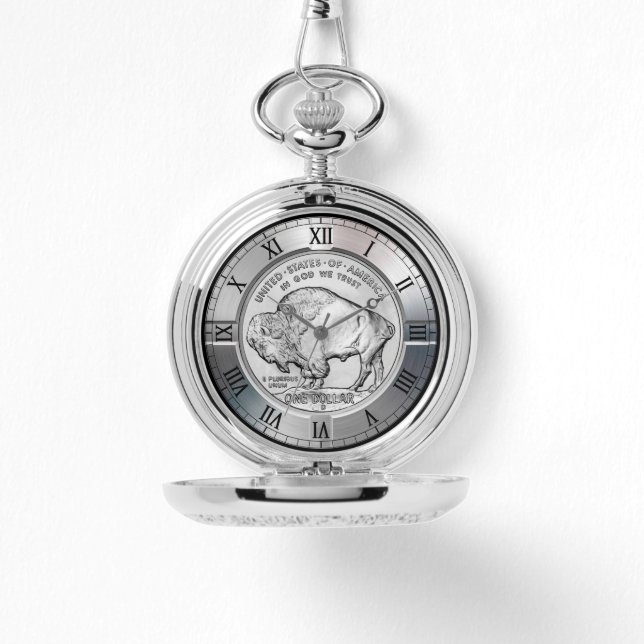 Montre Pièce commémorative en argent du bison américain (Recto)