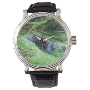 Montre Pièce sereine de la faune riverain Loutre Temps pa
