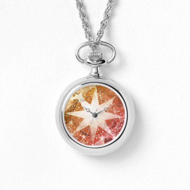 Montre Pierre rouge rouge orange (Recto)