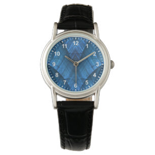 Montre Pierres précieuses de Labradorite Bleu Élégant