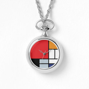 Montre Piet Mondrian - Composition avec un grand plan rou