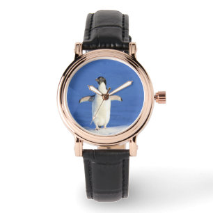 Montre Pingouin drôle sur la glace photo