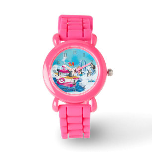 Montre pingouins en Antarctique
