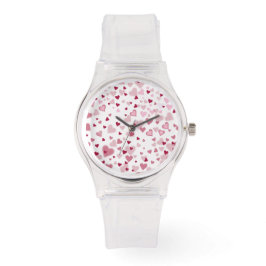Montre Pink Lovely Hearts Pattern