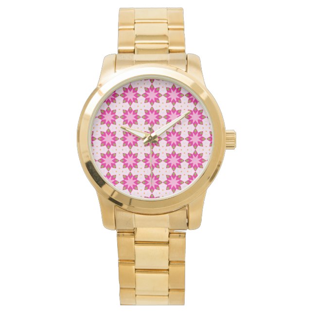 Montre Pink Petal Mosaic pattern (devant)