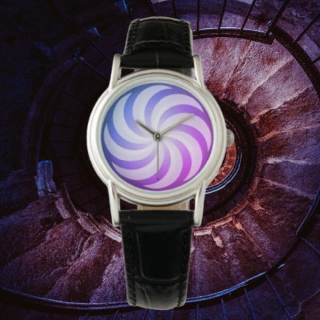 Montre Pinwheel bleu pourpre (Créateur téléchargé)