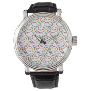 Montre Pipes art motif moderne look propre élégant