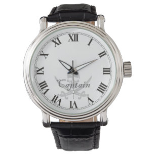 Montre Pirate Capitaine Crâne et épées croisées