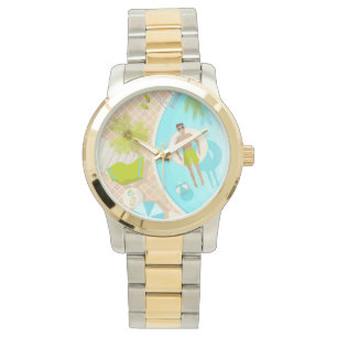 Montre Piscine mec sur la plage tropicale estivale vacanc