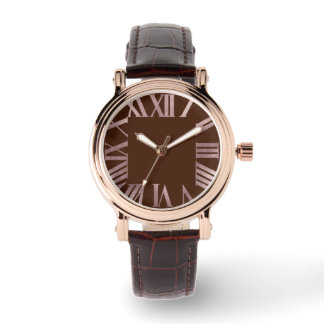 Montre PixDezines Faux Rose Gold Roman Numeros/do-it-your