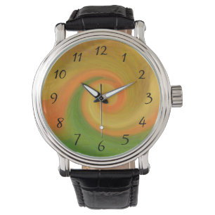 Montre Pixel Abstrait Automne Swirl