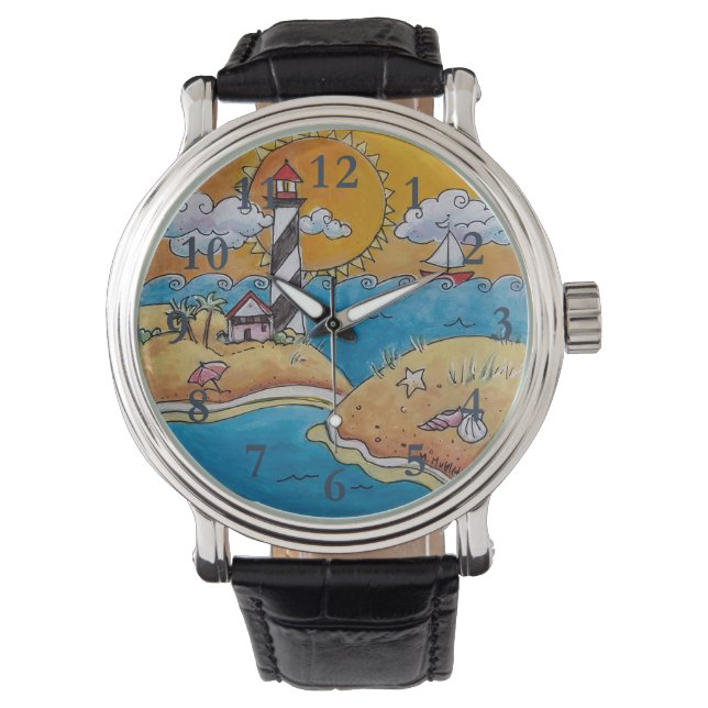 Montre Plage d'été amusant soleil bord de mer côte (devant)