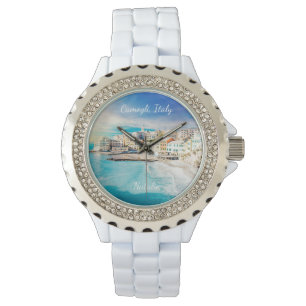 Montre Plage d'Italie Mer Méditerranée Peinture Monogramm