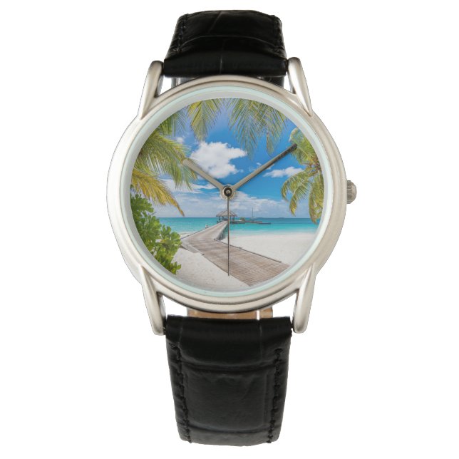 Montre Plages tropicales | Jetty en bois des Maldives (devant)