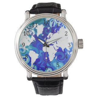 Montre Plan du monde bleu 267