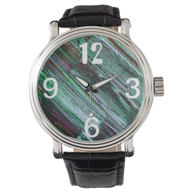 Montre Plancher en bois stérilisé avec clous (devant)