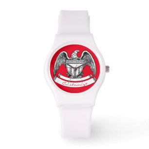 Montre Plaque d'aigle patriotique vintage Thunder_Cove
