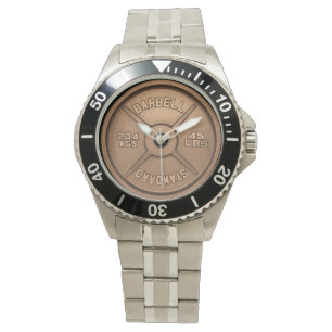 Montre Plat de cuivre d'haltère