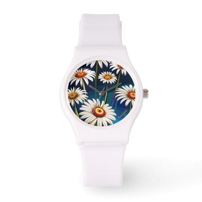 Montre Plus de marguerites : Plaisirs floraux et joie (Recto)