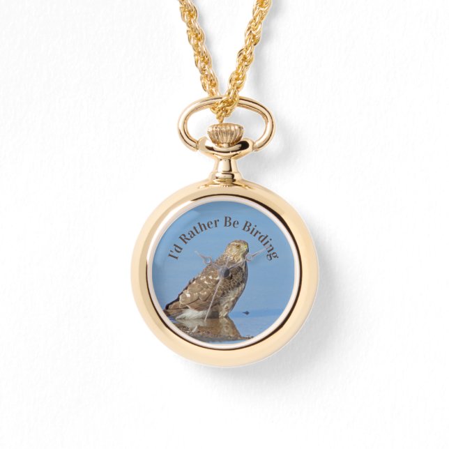 Montre Plutôt Être Oiseaux Raptor Hawk Nature Birder (Recto)