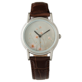 Montre Poche et poignets fleuris verts Bokeh Little Flowe
