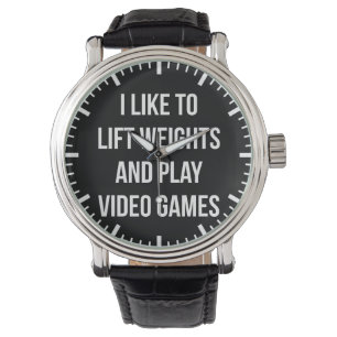 Montre Poids de levage et jeux vidéo - entraînement de je