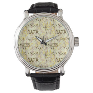 Montre Poignet de motif de codage et d'analyse de science