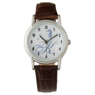 Montre poignet personnalisée Seahorse Ocean Beach