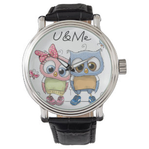 Montre poignet U & Me Sweet Owls Oiseaux mignons d