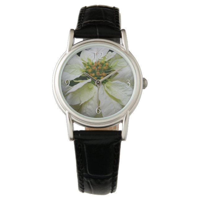 Montre Poinsettia Elegant Christmas Holiday Floral (devant)