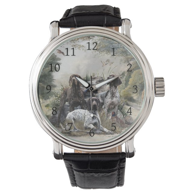 Montre Pointeur à cheveux courts allemand ou Deutsch Kurz (devant)