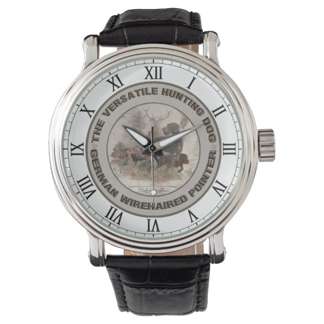 Montre Pointeur À poils durs allemand (devant)
