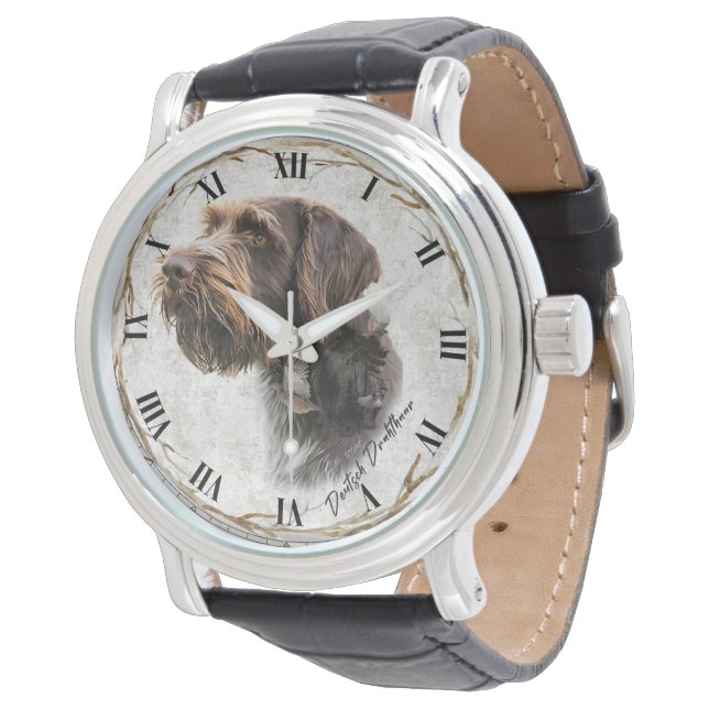 Montre Pointeur À poils durs allemand (Incliné)