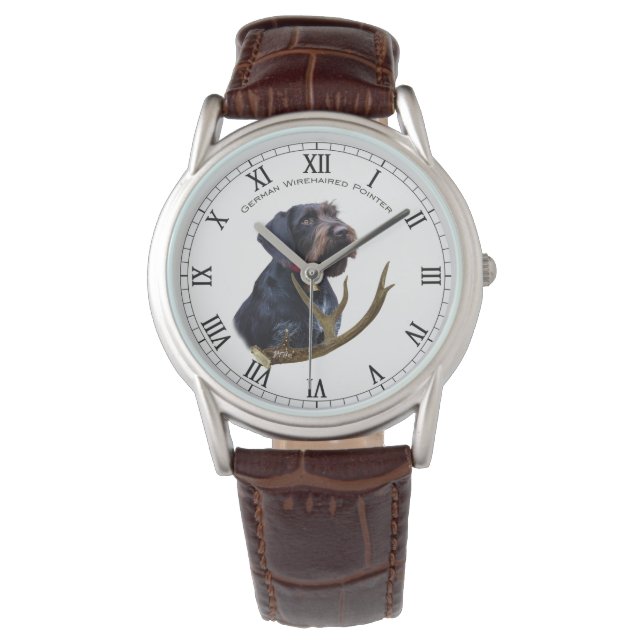 Montre Pointeur À poils durs allemand (devant)