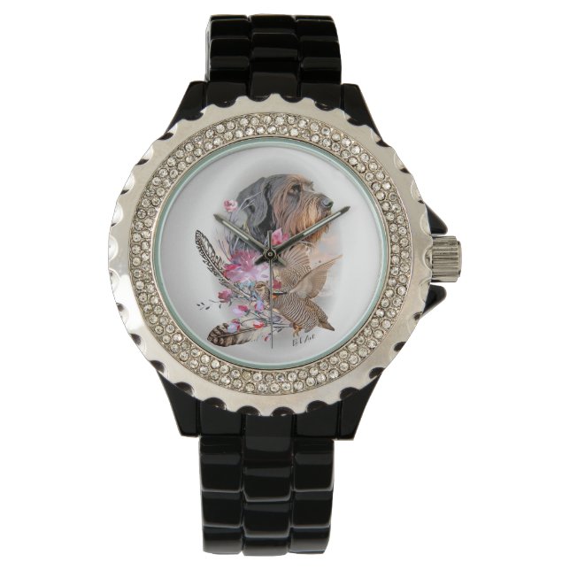 Montre Pointeur À poils durs allemand (devant)