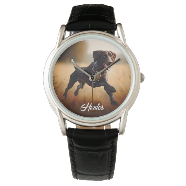 Montre Pointeur court allemand en cours d'exécution (devant)