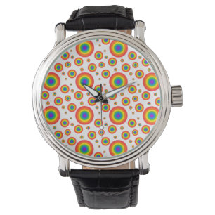 Montre Pois arc-en-ciel