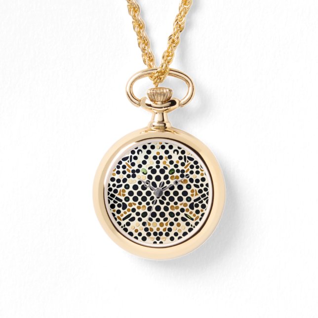 Montre Pois bleus de la Marine : or et émeraude (Recto)