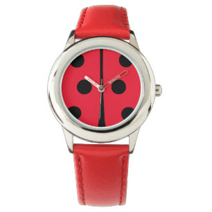 Montre Pois de Ladybug rouge mou