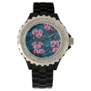 Montre Pois doux et bourdons, rose et bleu