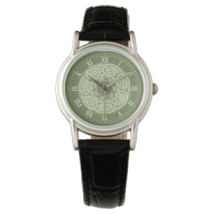 Montre Poisson à nouer celtique en vert