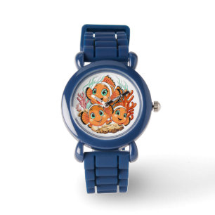 Montre Poisson clown Dessin animé mignon Famille Sous l'e
