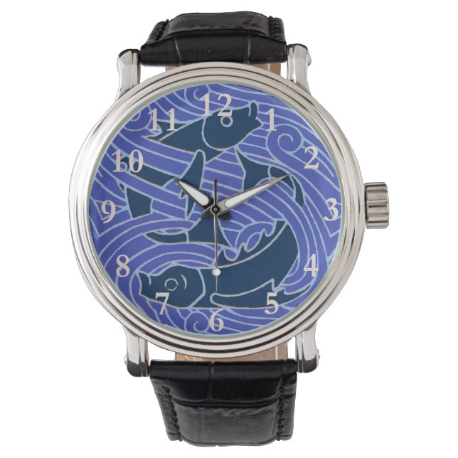 Montre Poisson Gras Baignade Océan Bleu Pêche (devant)