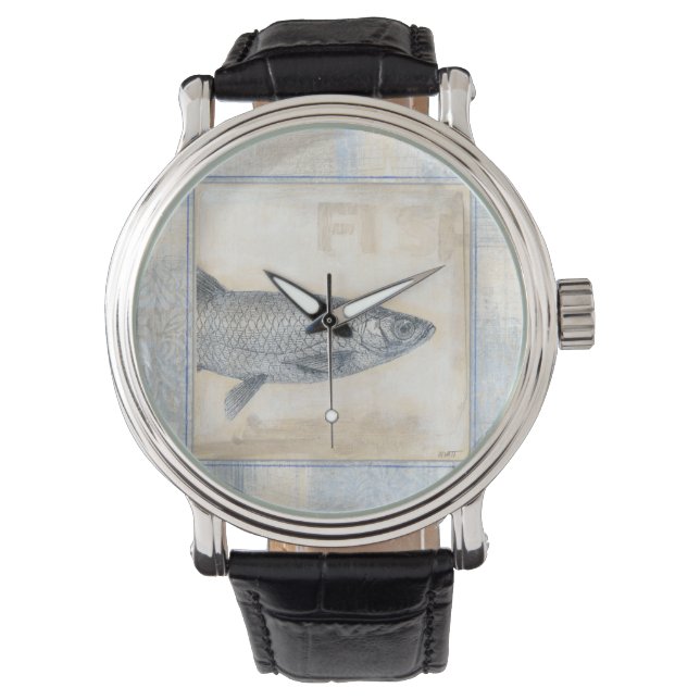 Montre Poisson gris sur Arrière - plan beige (devant)
