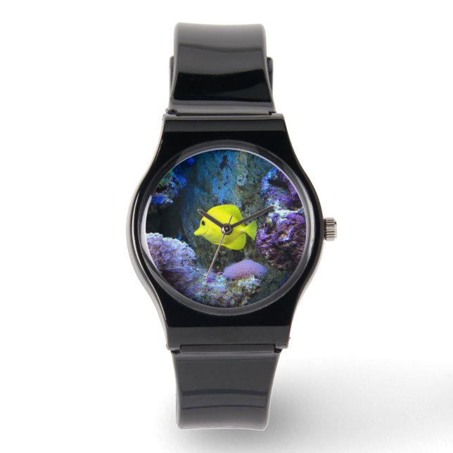 Montre Poisson jaune et corail photo (Recto)