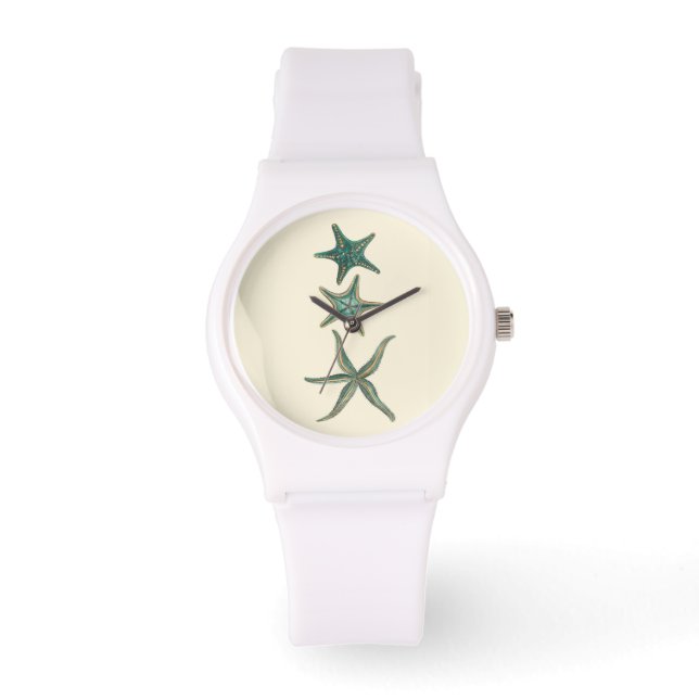 Montre Poisson triplé aquamarine (Recto)