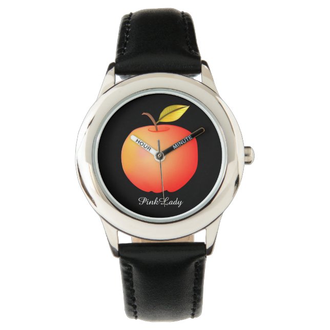 Montre Pomme rose Fruit Romantique Fille Simple Chic (devant)