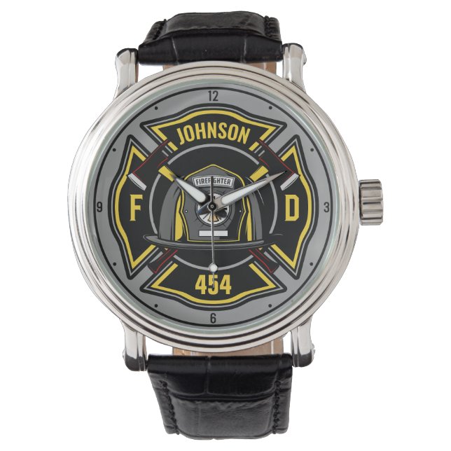 Montre Pompier AJOUTER LE NOM L'équipe de Secourt du serv (devant)